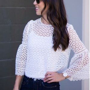 J.Crew Daisy Lace Top